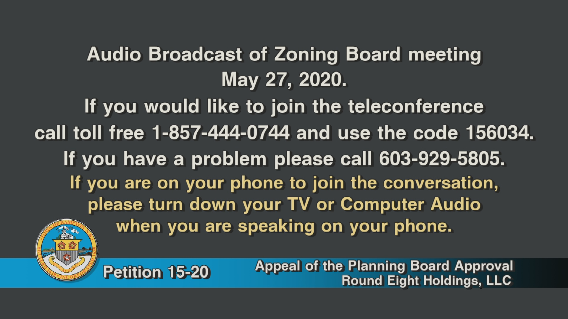 Thumbnail image for Zoning Board, May 27, 2020