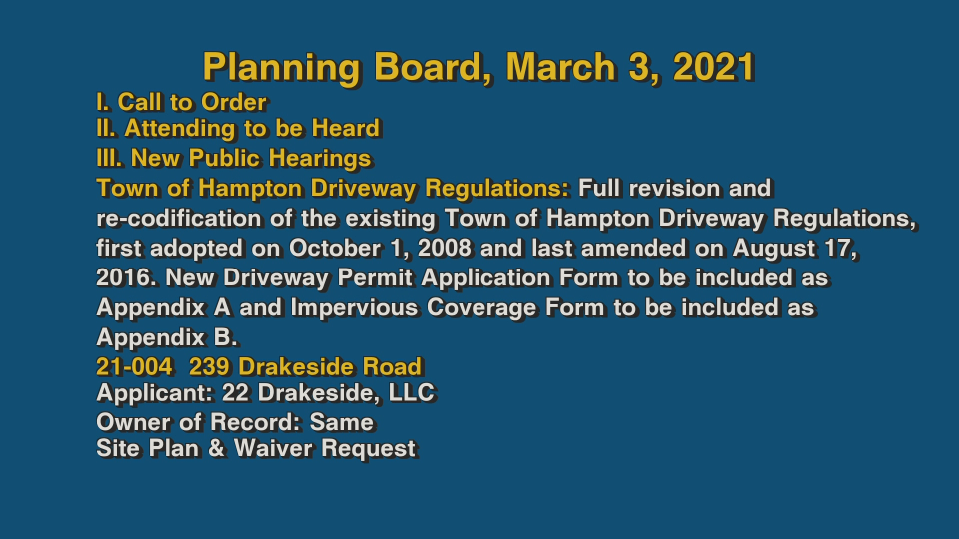 Thumbnail image for Planning Board, March 3, 2021