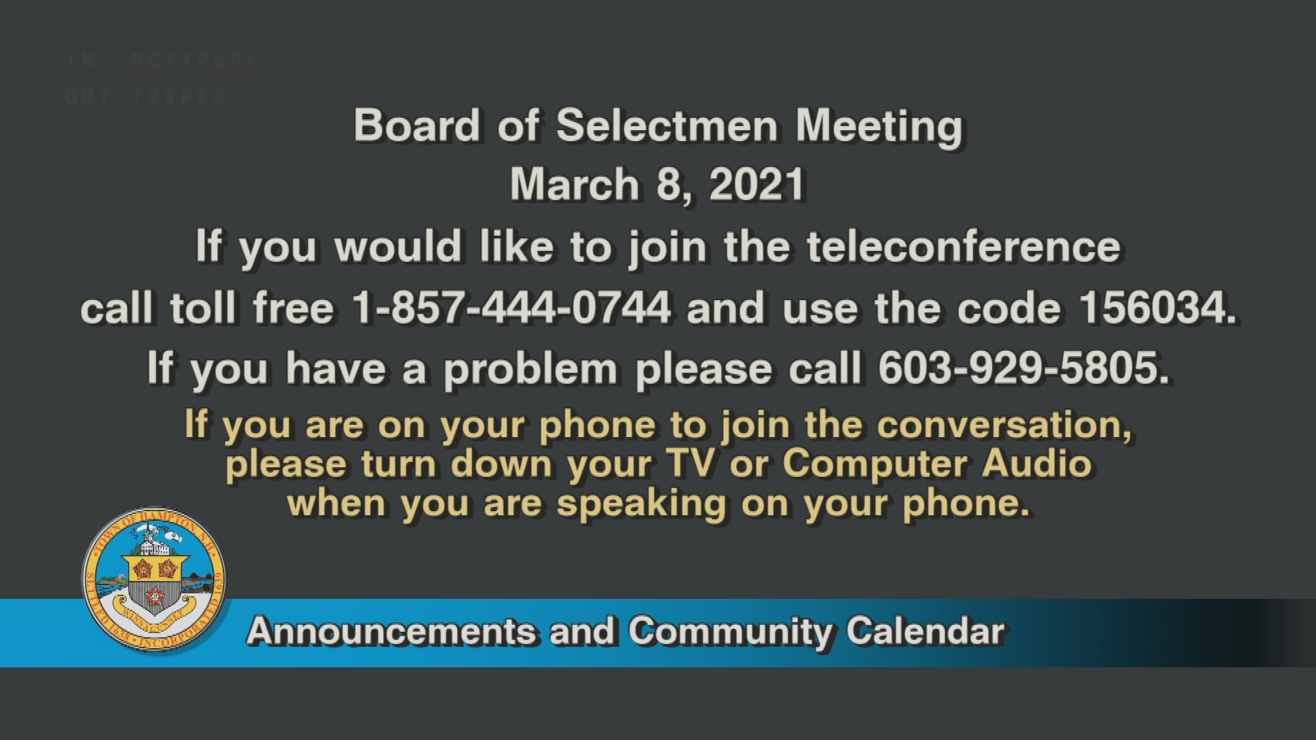 Thumbnail image for Board of Selectmen, March 8, 2020