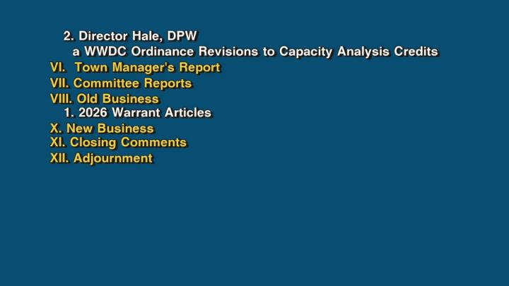 Thumbnail image for Board of Selectmen January 12, 2026