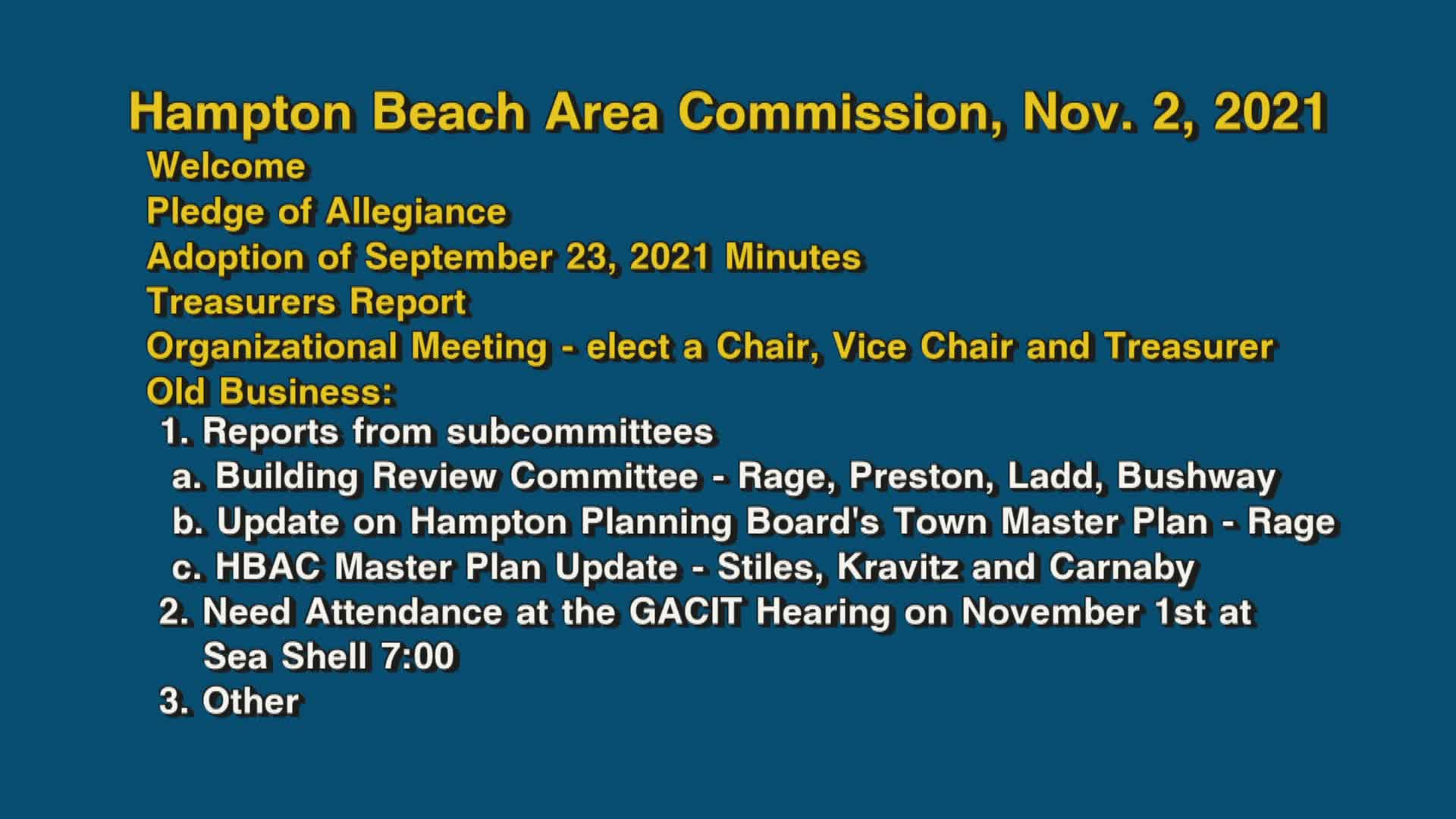 Thumbnail image for Hampton Beach Area Commission, November 2, 2021