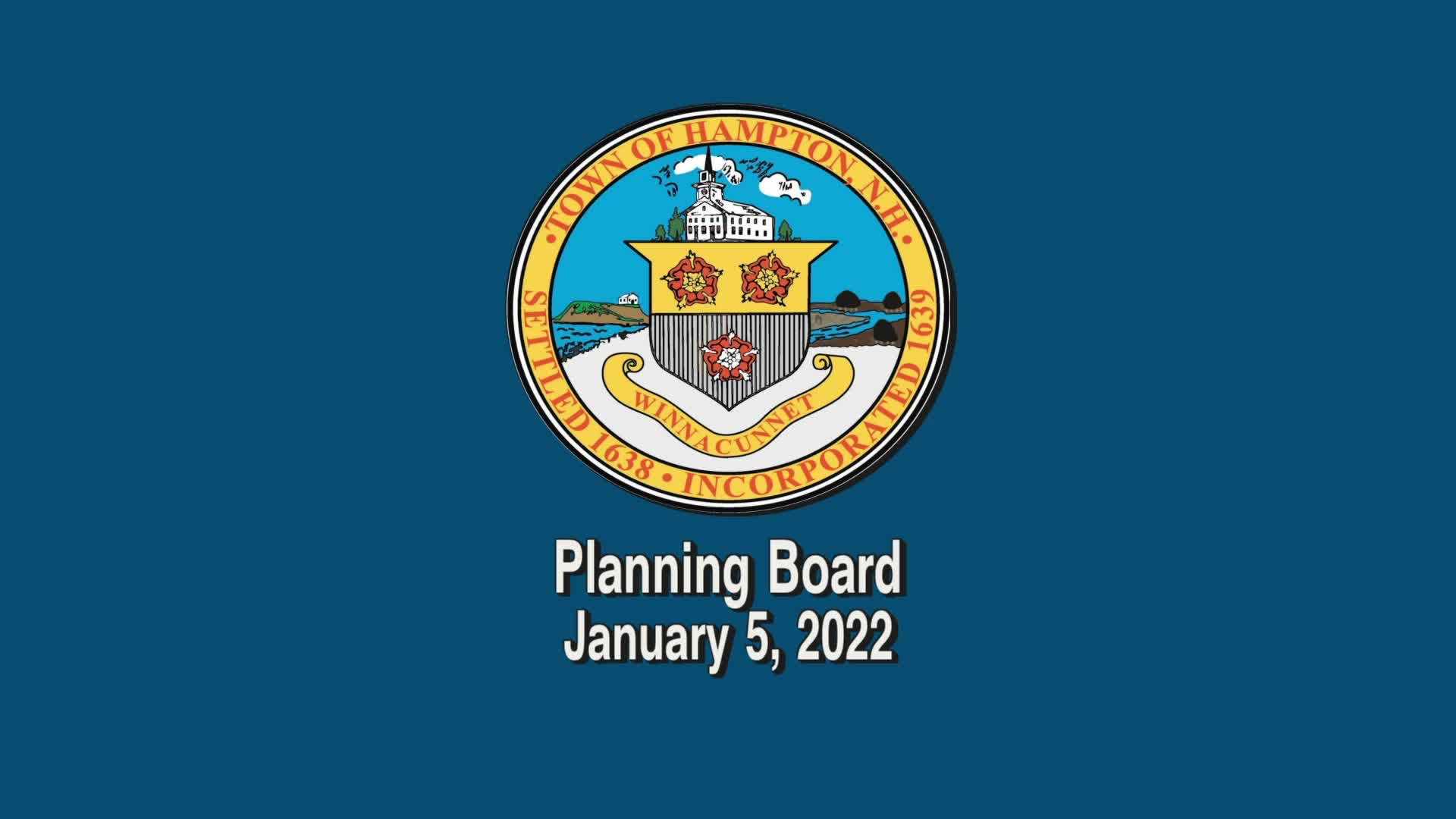 Thumbnail image for Planning Board, January 5, 2022