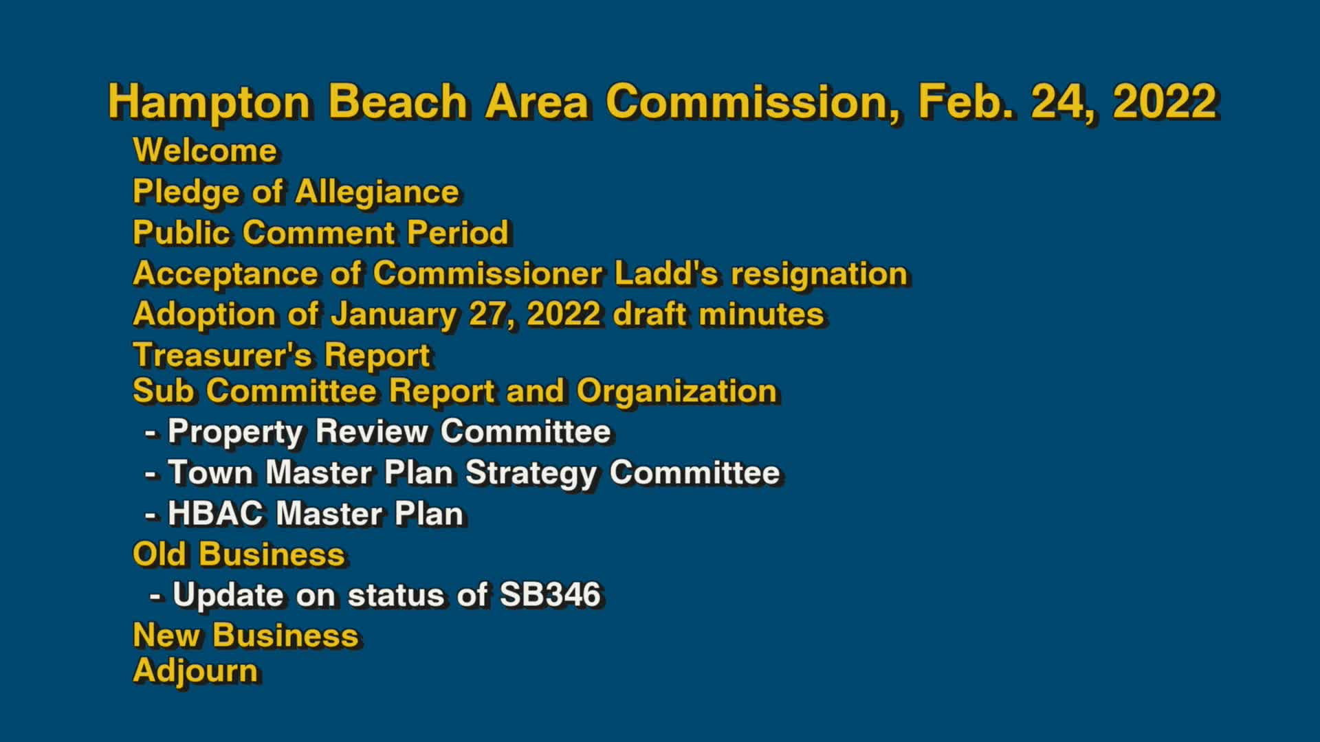 Thumbnail image for Hampton Beach Area Commission, February 24, 2022