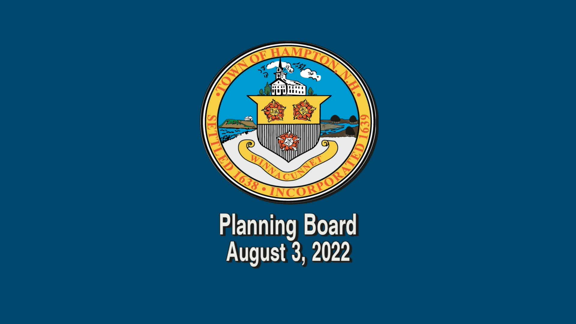 Thumbnail image for Planning Board, August 3, 2022