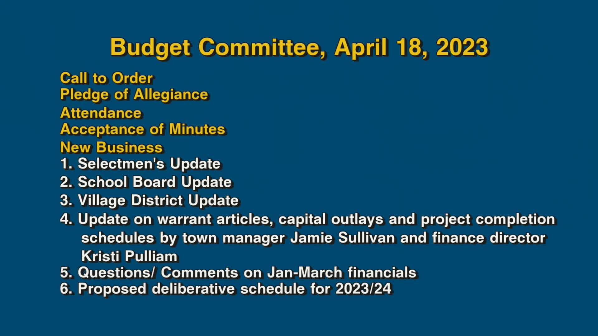 Thumbnail image for Budget Committee, April 18, 2023