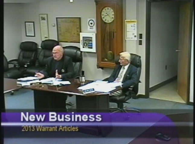 Thumbnail image for Board of Selectmen, October 8, 2012