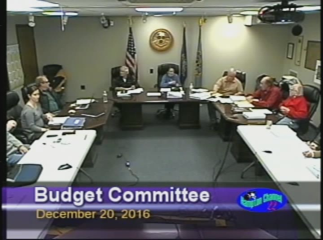 Thumbnail image for Budget Committee, December 20, 2016