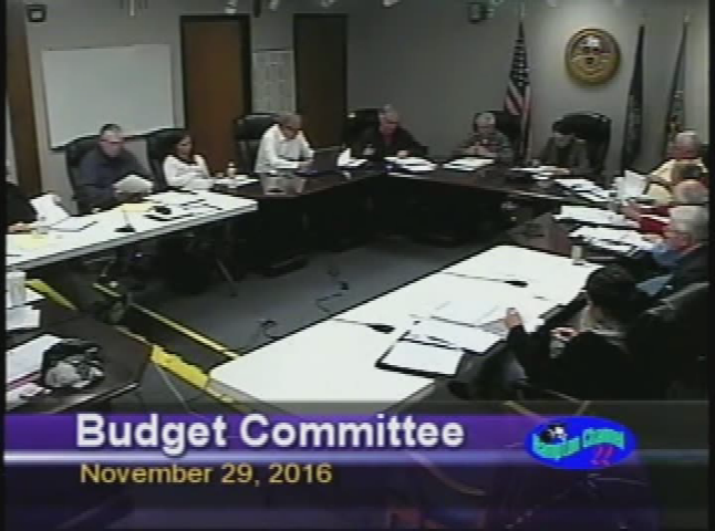 Thumbnail image for Budget Committee, November 29, 2016