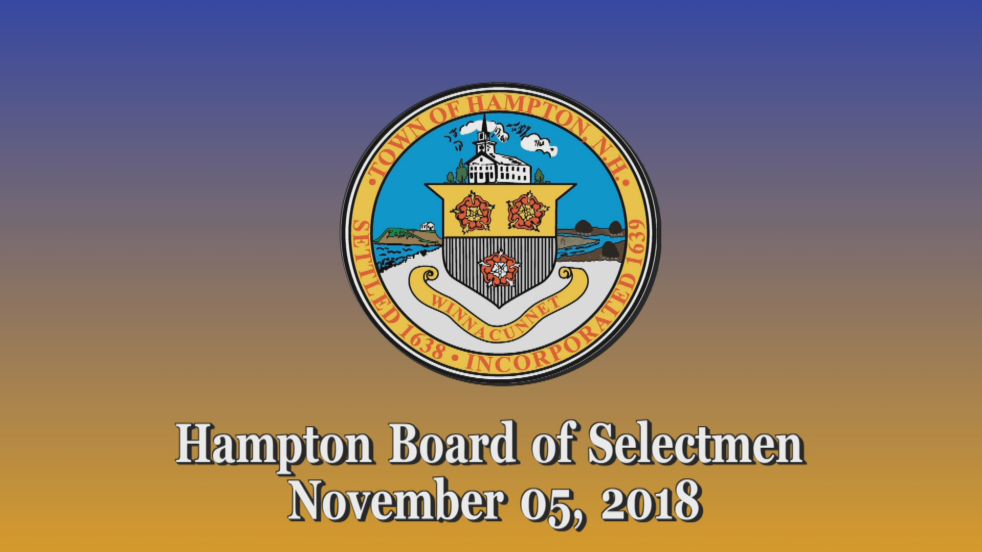 Thumbnail image for Board of Selectmen, November 5, 2018